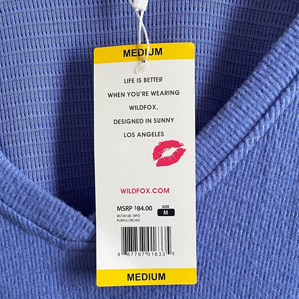 Wildfox Periwinkle Long Sleeve Tee - Picture 2 of 4
